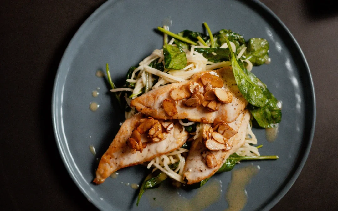 Escalope de poulet et salade de chou-rave