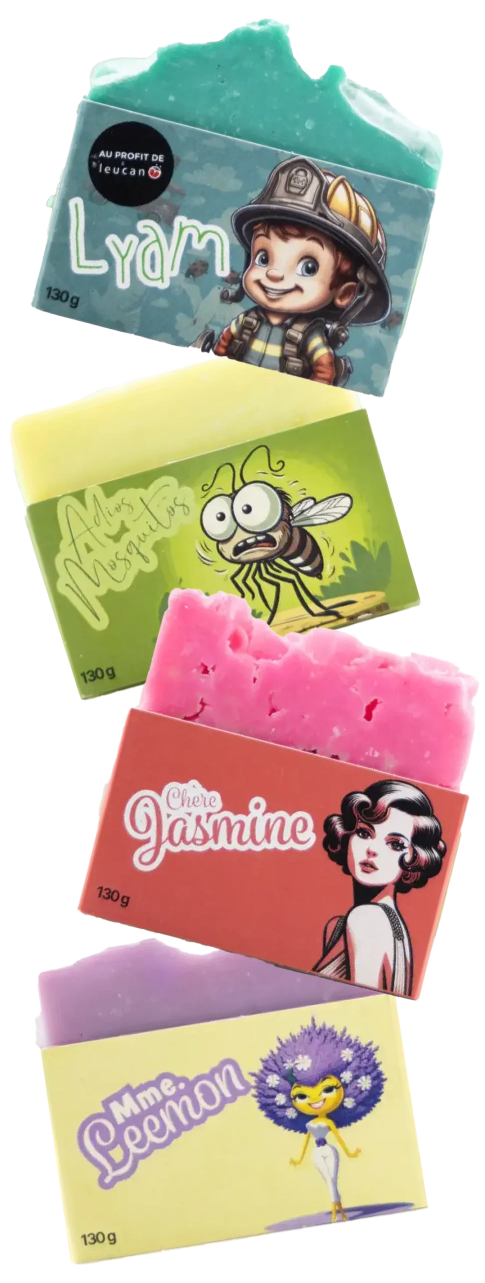 savons-artisanaux-emplilade Savons artisanaux - savon Lyam - Savonnerie Aquave